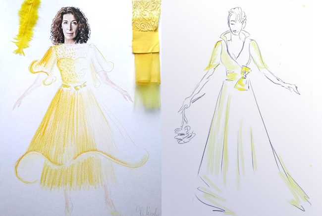 Brautjungfer: Adele Neuhauser / Braut gelb Bild_3